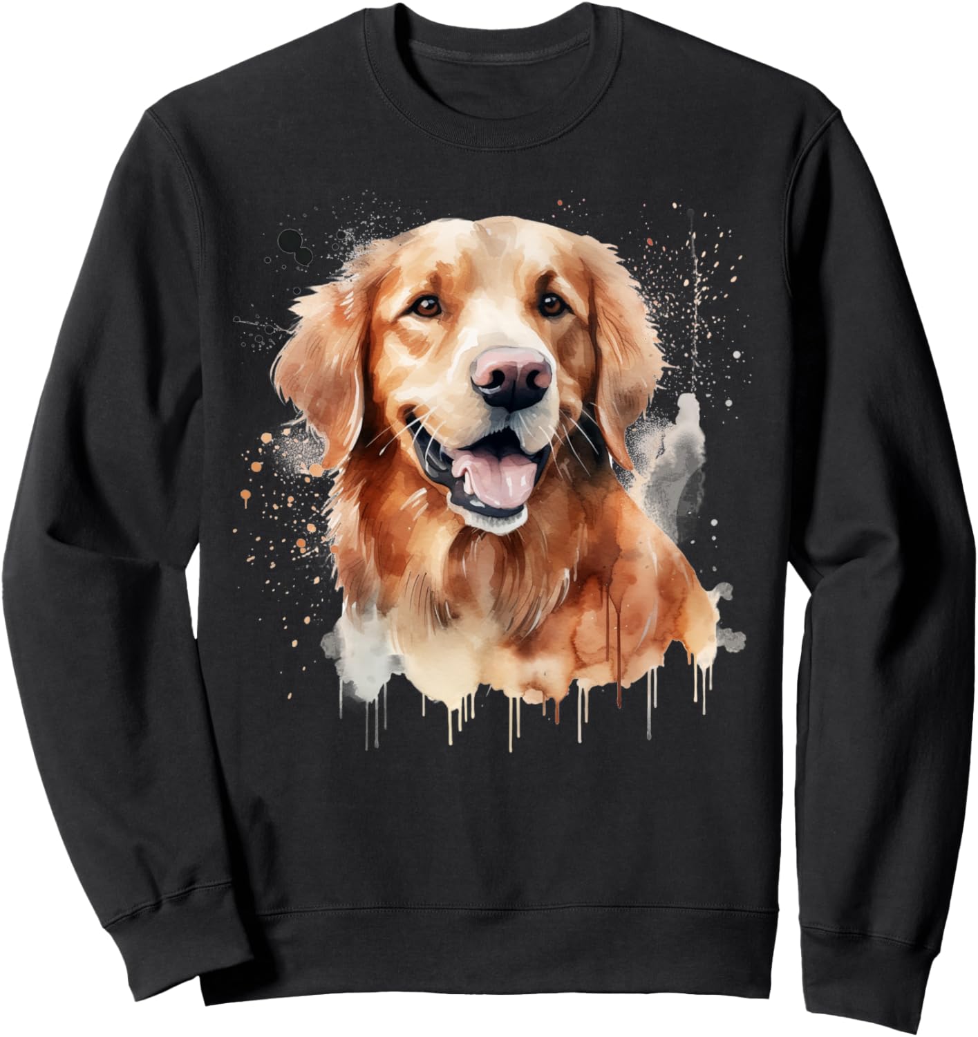 

Толстовка с изображением золотистого ретривера, выполненная в акварельном стиле Golden Retriever Gifts For Dog Lovers