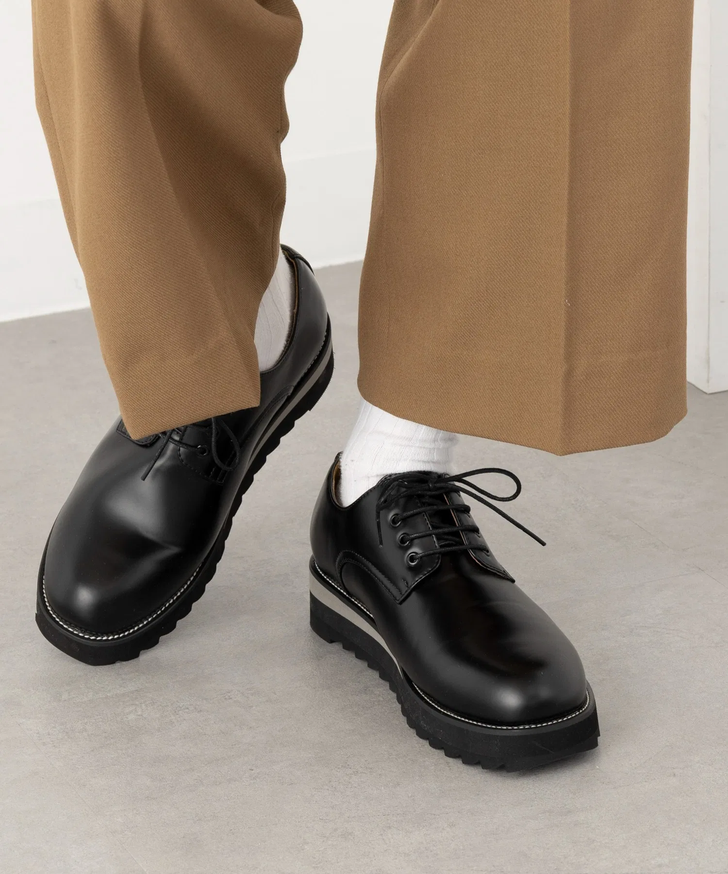 Мужские туфли Haus Shark Sole из искусственной кожи чёрные