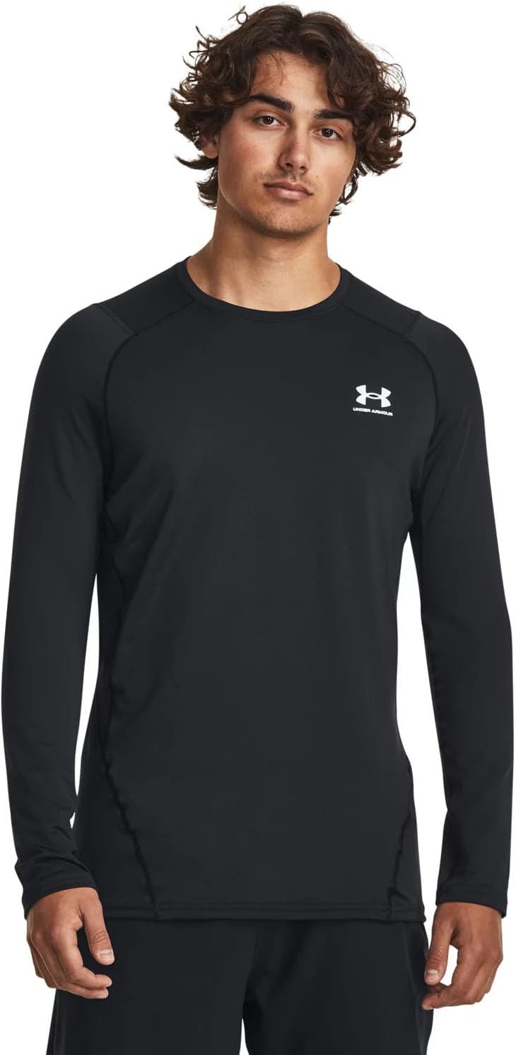 

Under Armour мужская футболка ColdGear Armour Fitted Crew, Black/White - 002, Белый, Under Armour мужская футболка ColdGear Armour Fitted Crew, Black/White - 002