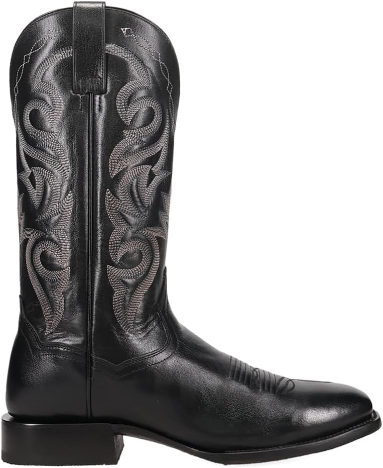 

Мужские ботинки Dan Post Remington с вышивкой, квадратный носок, без шнуровки, повседневные, средней высоты, черные