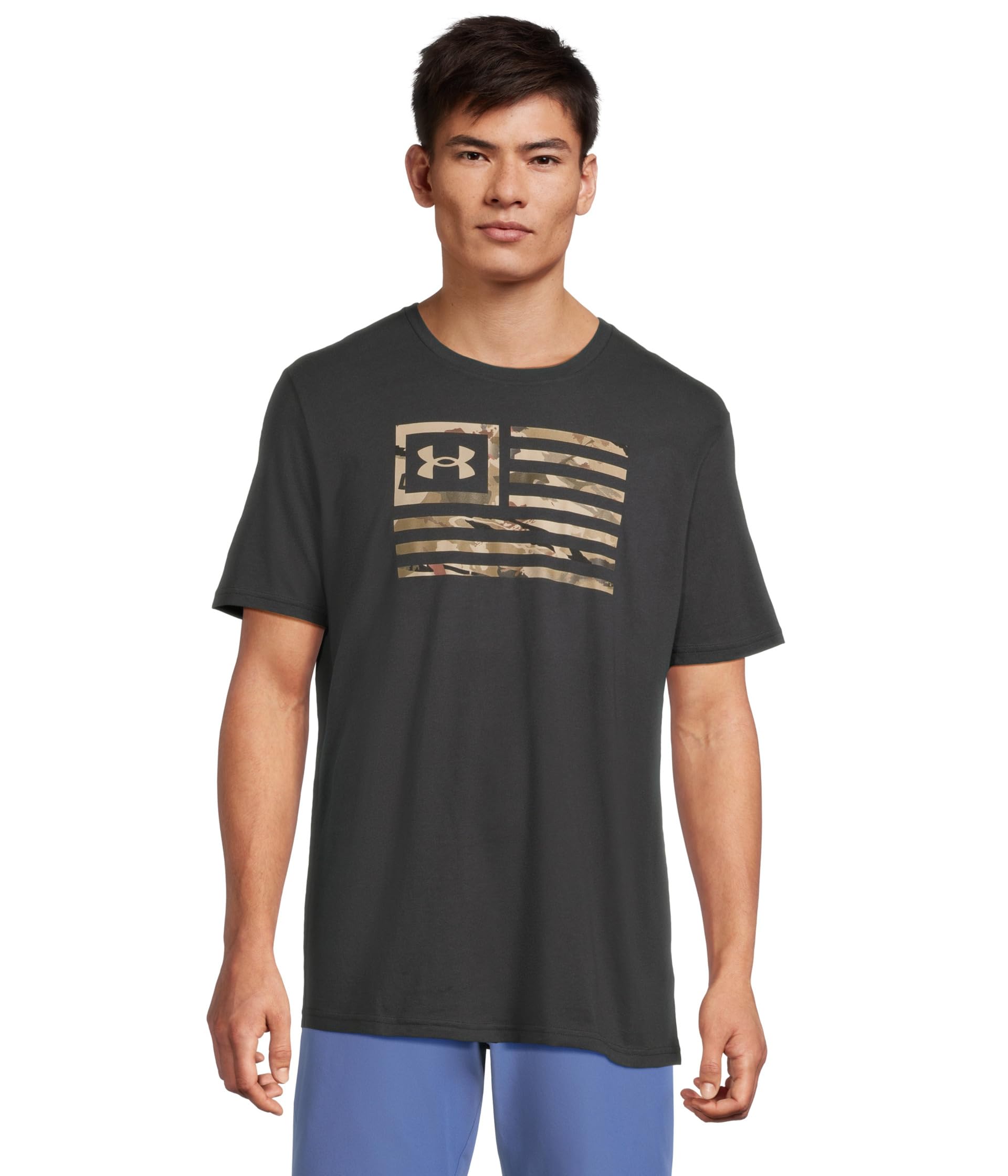 

Футболка Under Armour Freedom Flag Printed T-Shirt, цвет Black/UA Barren Camo