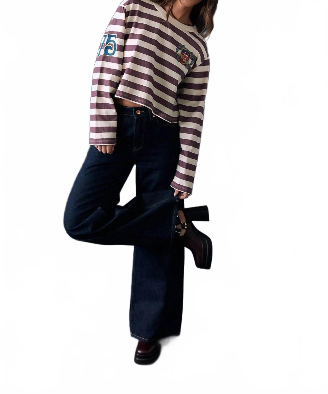 

Укороченный свитер в полоску с логотипом Rolling Stones Rugby Stones Chaser, Stripe