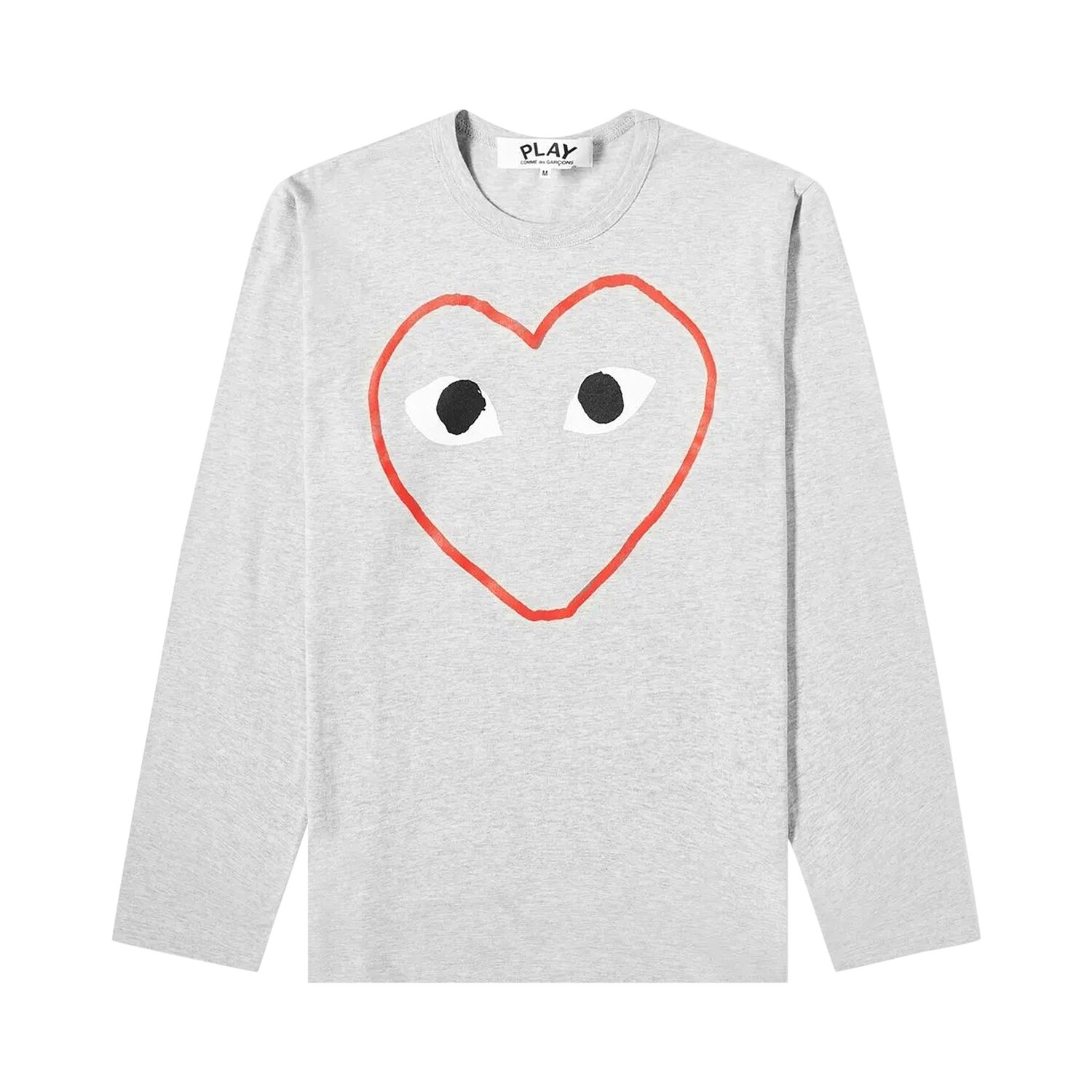 

Футболка с длинными рукавами Comme des Garçons PLAY Play Heart Outline, цвет Серый
