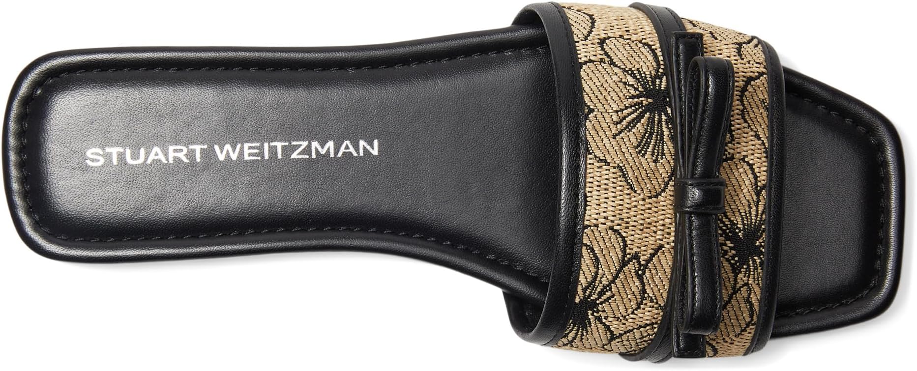 Балетки Stuart Weitzman Felicity Slide, цвет Black/Natural/Black — фото 2