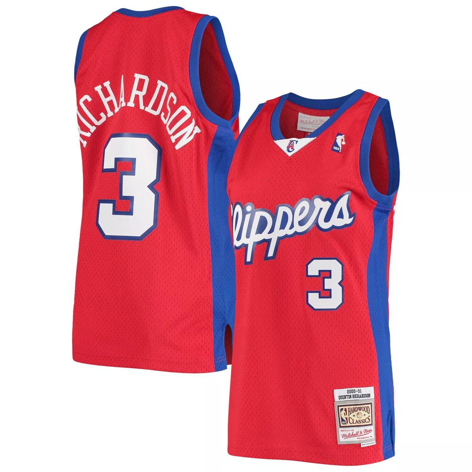 

Мужская майка Mitchell & Ness Quentin Richardson Red LA Clippers 2000/01 Hardwood Classics Swingman — Statement Edition