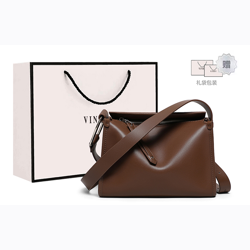 

VINEY Кожаная сумка через плечо, Coffee