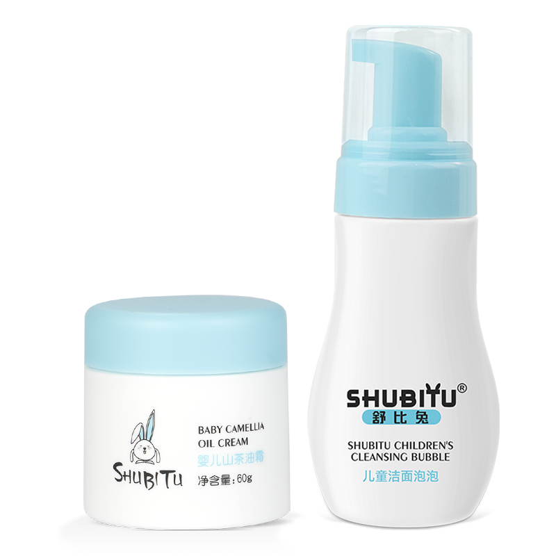 Детский банный набор Shubitu, cleanser bubbles 120ml*3+camellia cream 60g — фото 2