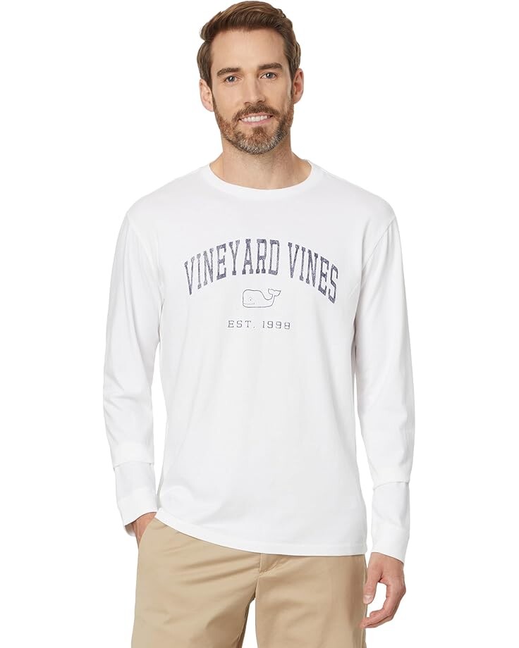 

Футболка Vineyard Vines Heritage Wash VV Tee, цвет White Cap