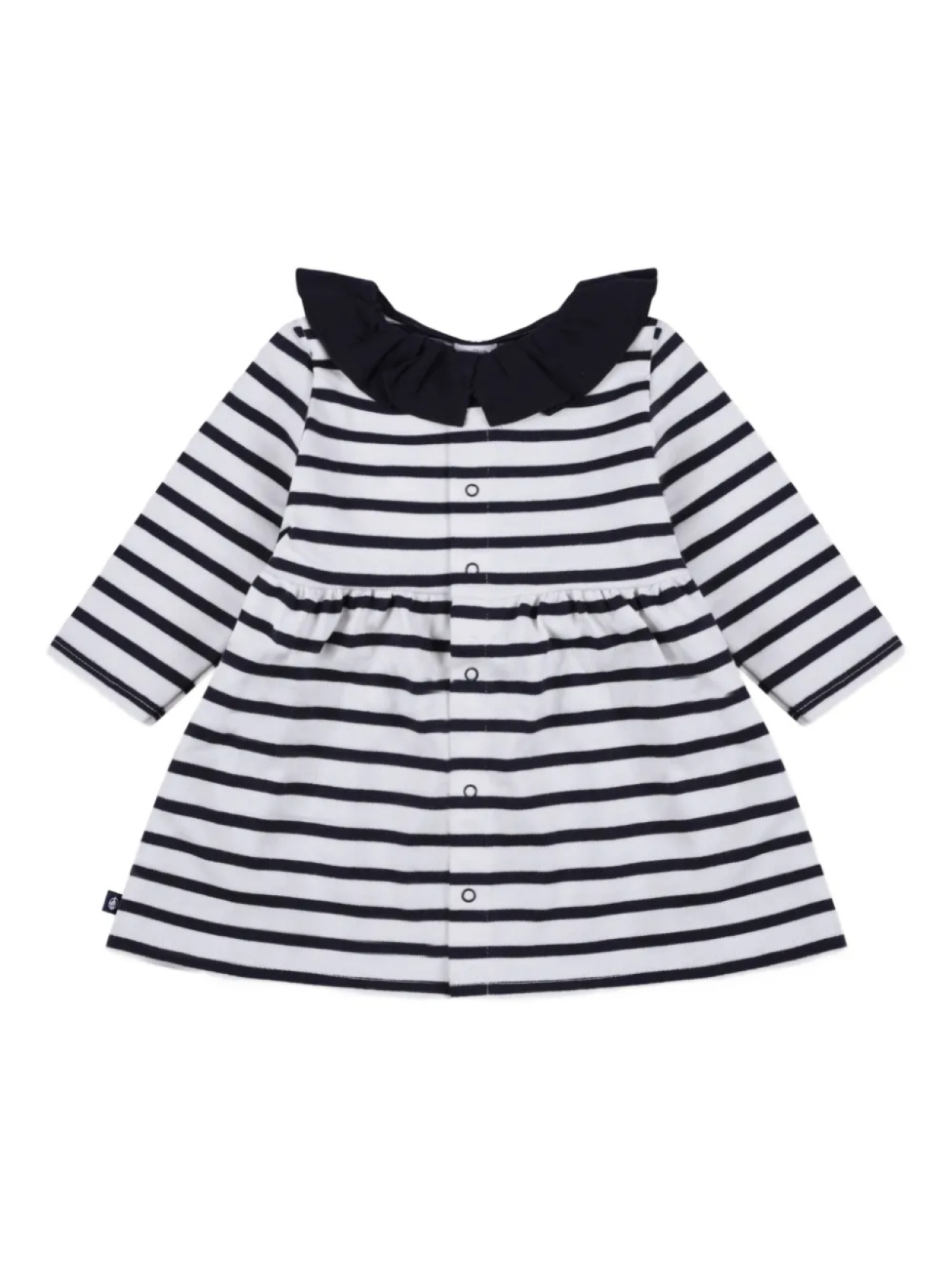 

Petit Bateau платье из джерси с длинными рукавами, белый