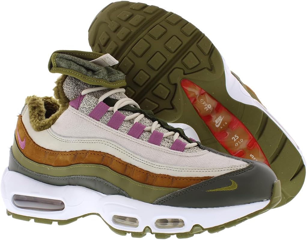 Кроссовки Nike Air Max 95, мужские беговые кроссовки, бордовый/хаки — фото 2