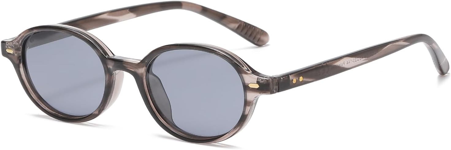 

Солнцезащитные очки POLARKING в стиле ретро, ​​овальные, для женщин и мужчин. Модные дизайнерские солнцезащитные очки небольшого размера в стиле 90-х, Stripe Grey/Blue