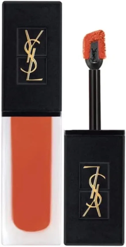 Матовая помада Yves Saint Laurent Tatouage Couture Velvet Cream №221 Play It Coral, оранжевый