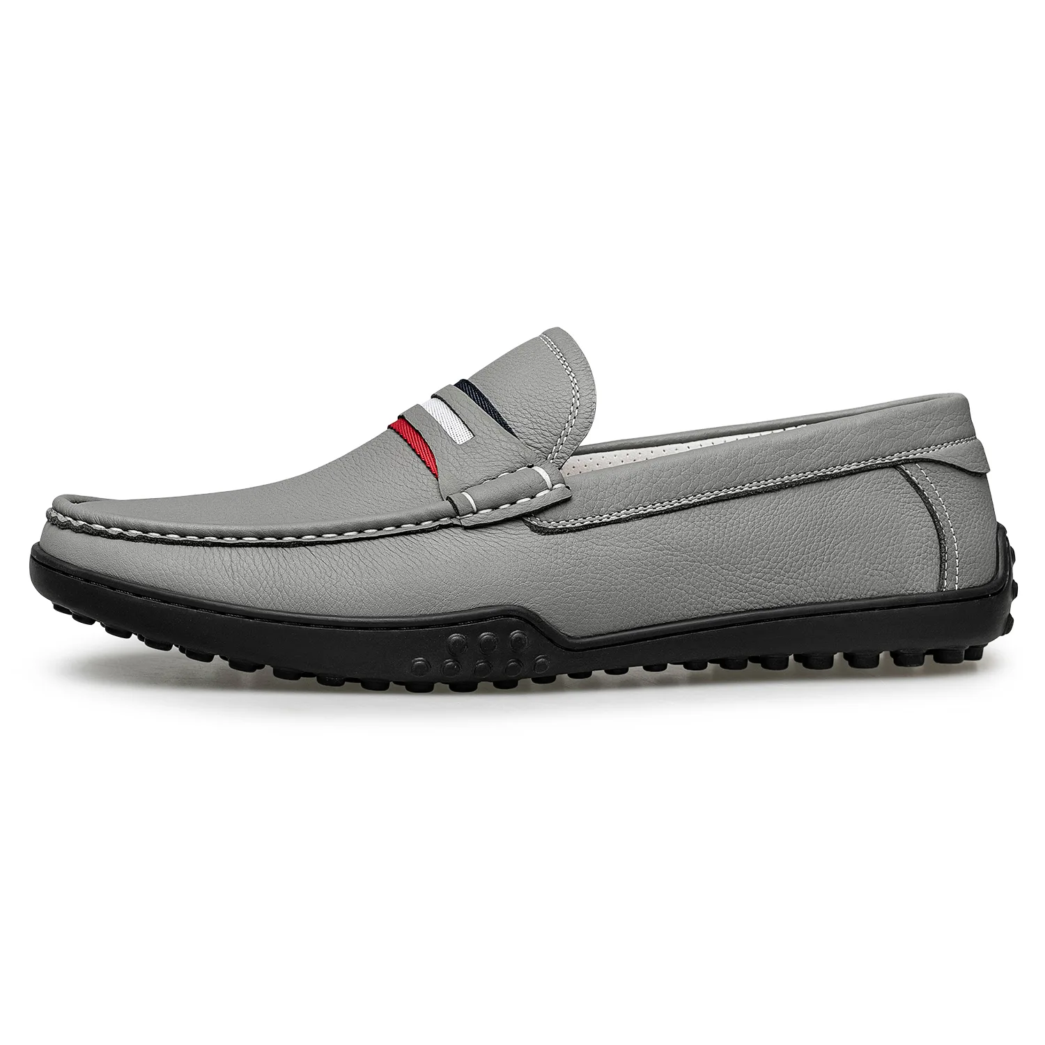 Мужские повседневные туфли из натуральной кожи ZRO, Gray (EU = Athletic Shoes Size-One Size) — фото 3