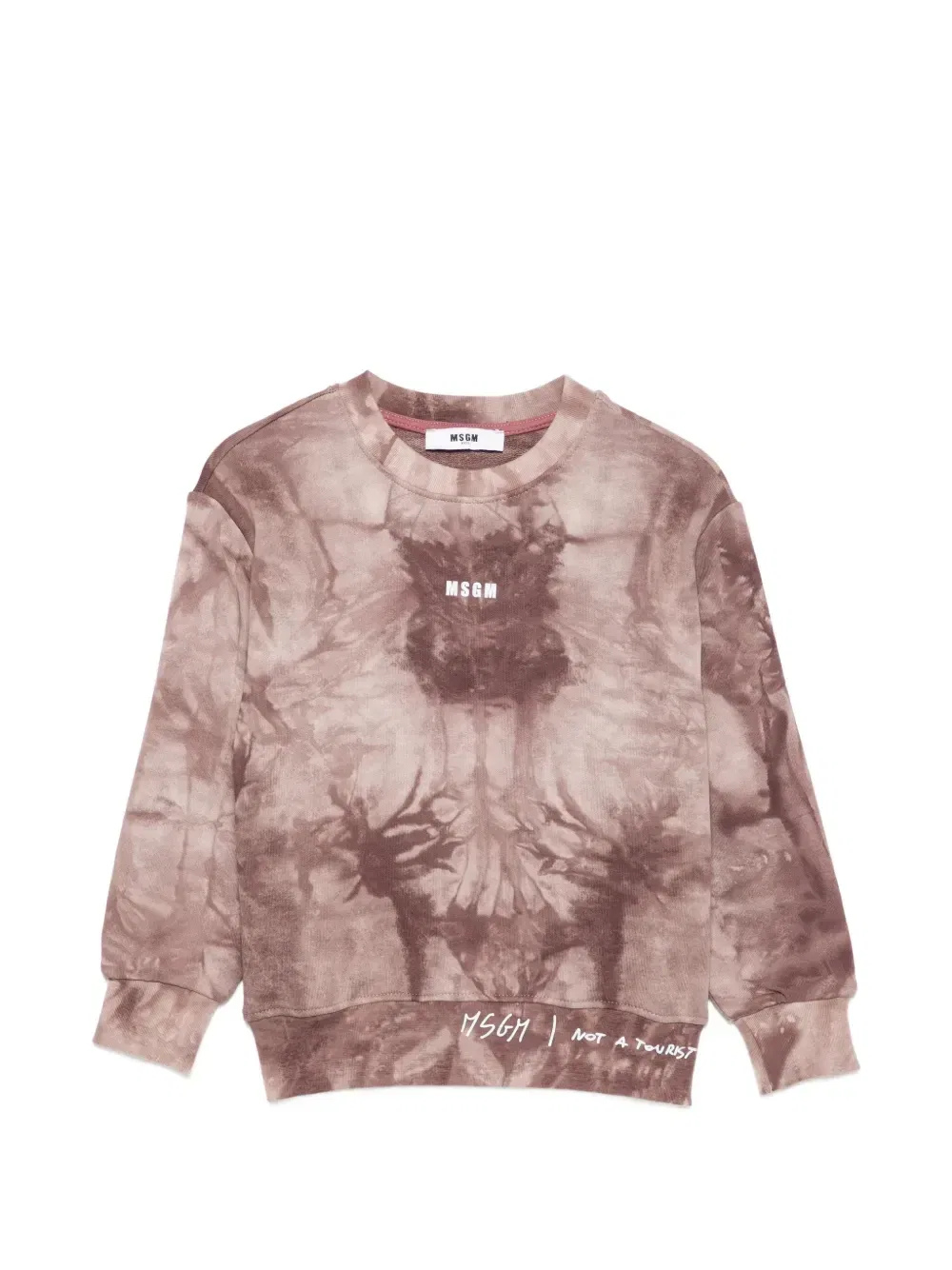 Толстовка с принтом тай-дай Msgm Kids, бежевый