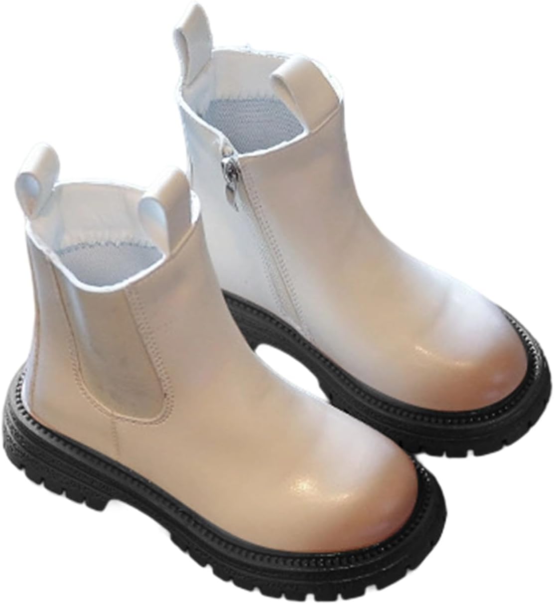 

Детские ботильоны для девочек, осень-зима, военные, с противоскользящей подошвой, короткие ботинки, с боковой молнией, для малышей и детей постарше JEUROT, Beige