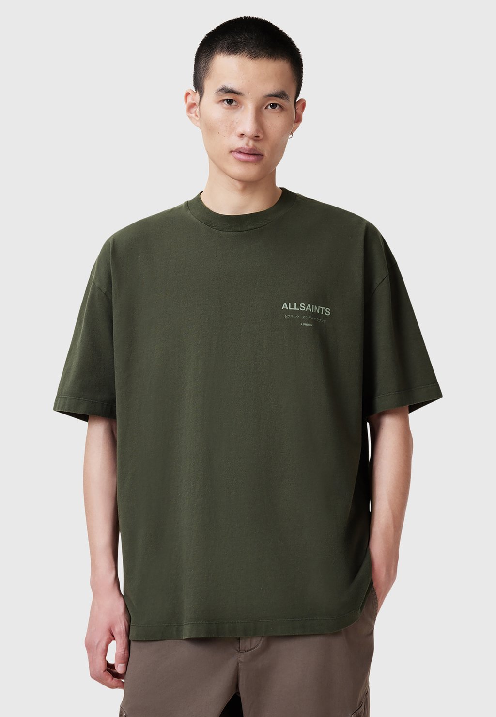 

Футболка с принтом UNDERGROUND CREW AllSaints, светло-зеленый