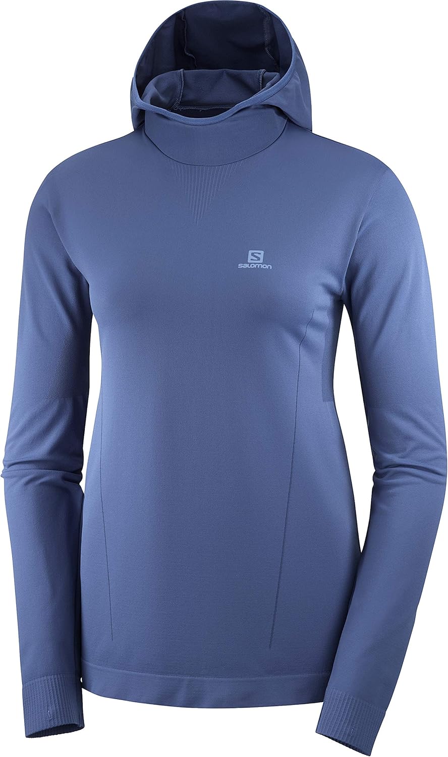 

Salomon мужская бесшовная толстовка с капюшоном Mid Agile, Dark Denim