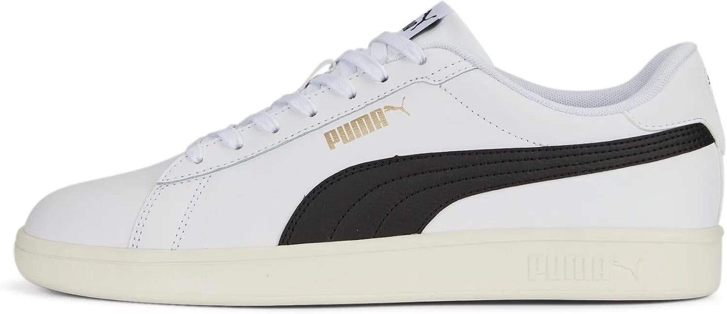 Мужские кроссовки Puma Smash 3.0, Puma Weiß Puma Schwarz Puma Gold Mattiertes Elfenbein