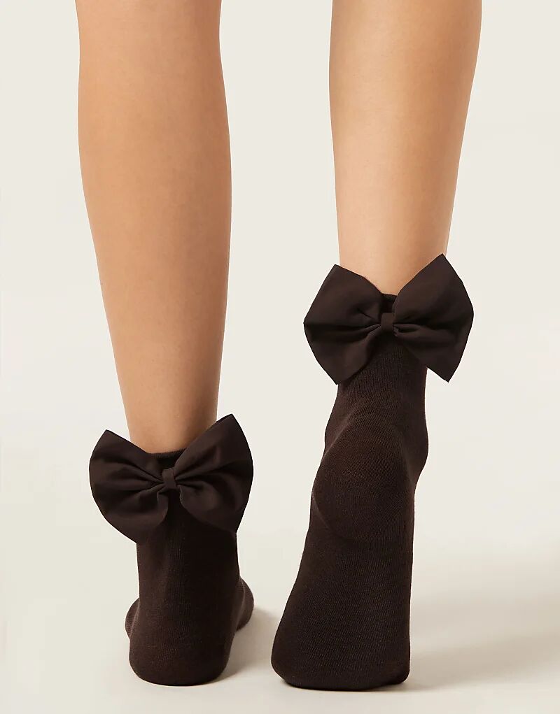

Носки Calzedonia Bow коричневого цвета