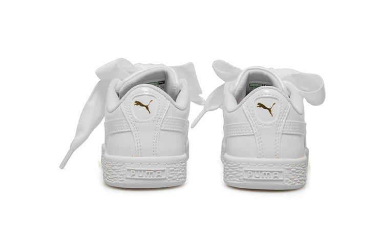 Кеды PUMA Basket Heart Patent Little, белый — фото 3
