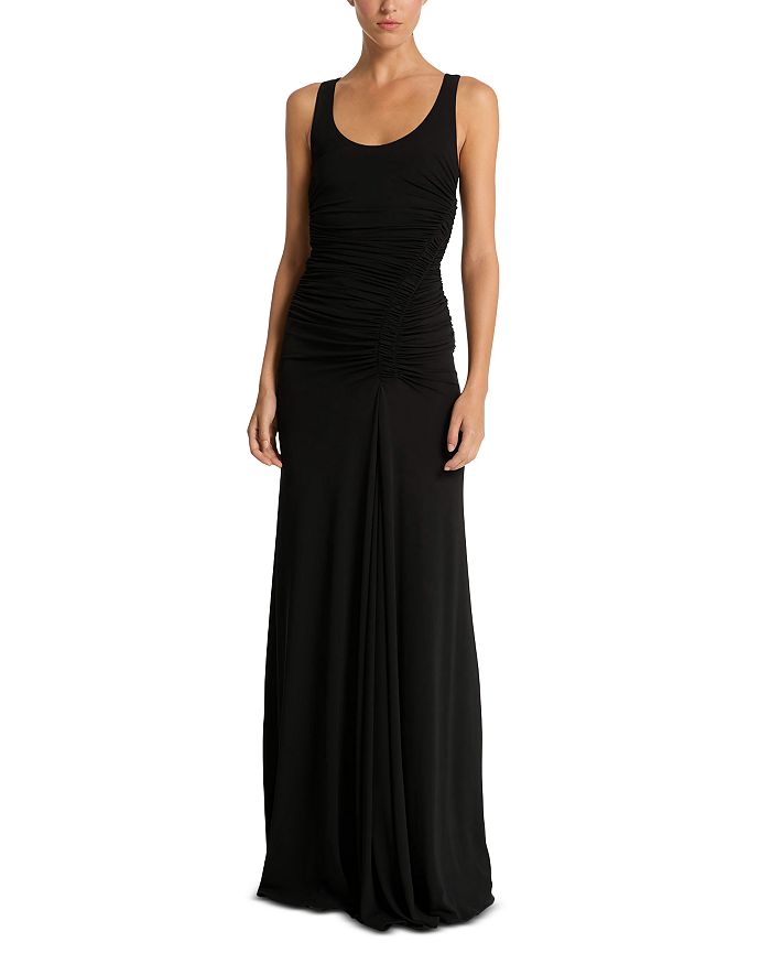 

Платье без рукавов с рюшами Michael Kors Collection, черный