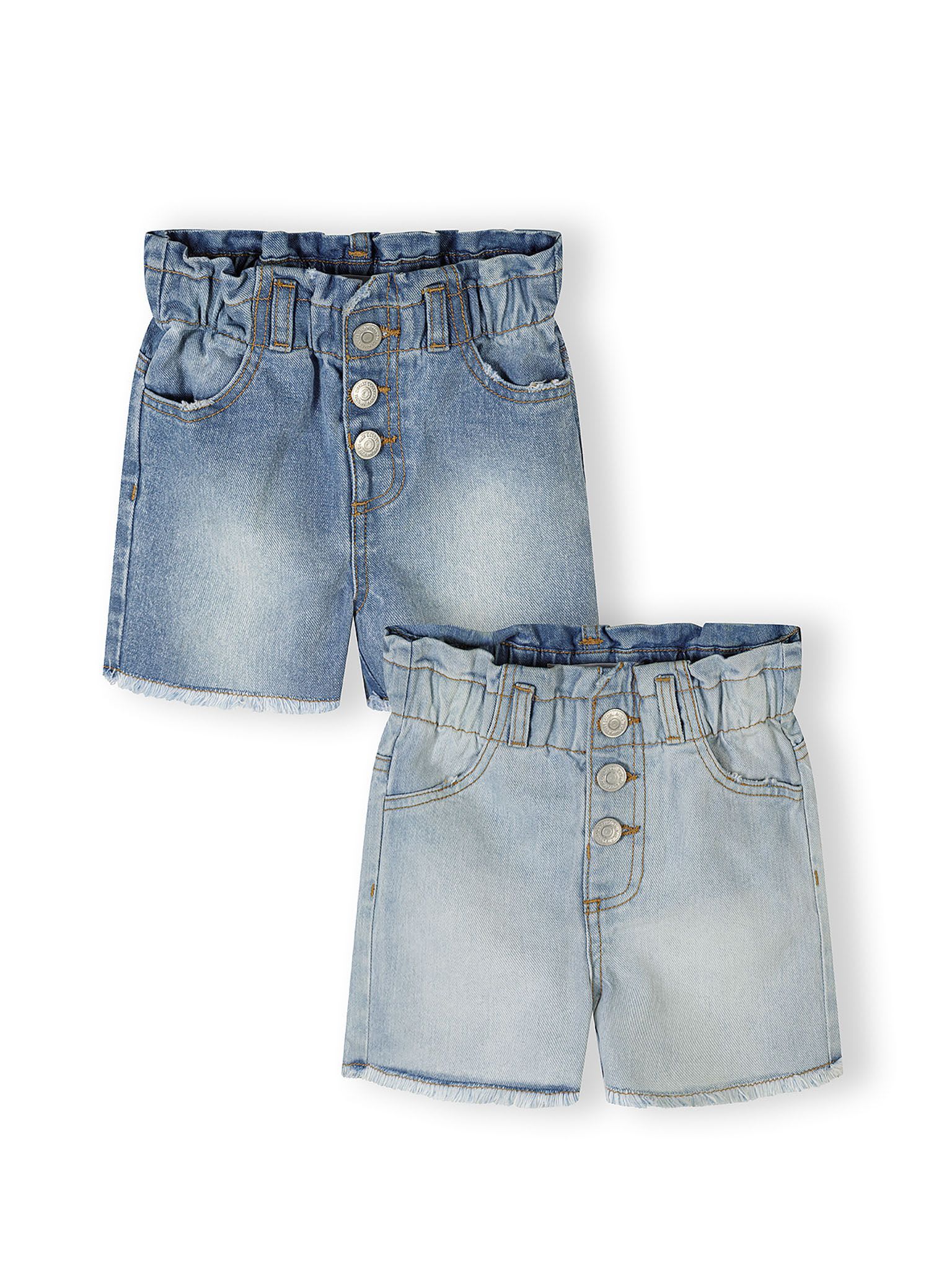 Шорты джинсовые, набор 2 шт, Minoti, blue denim