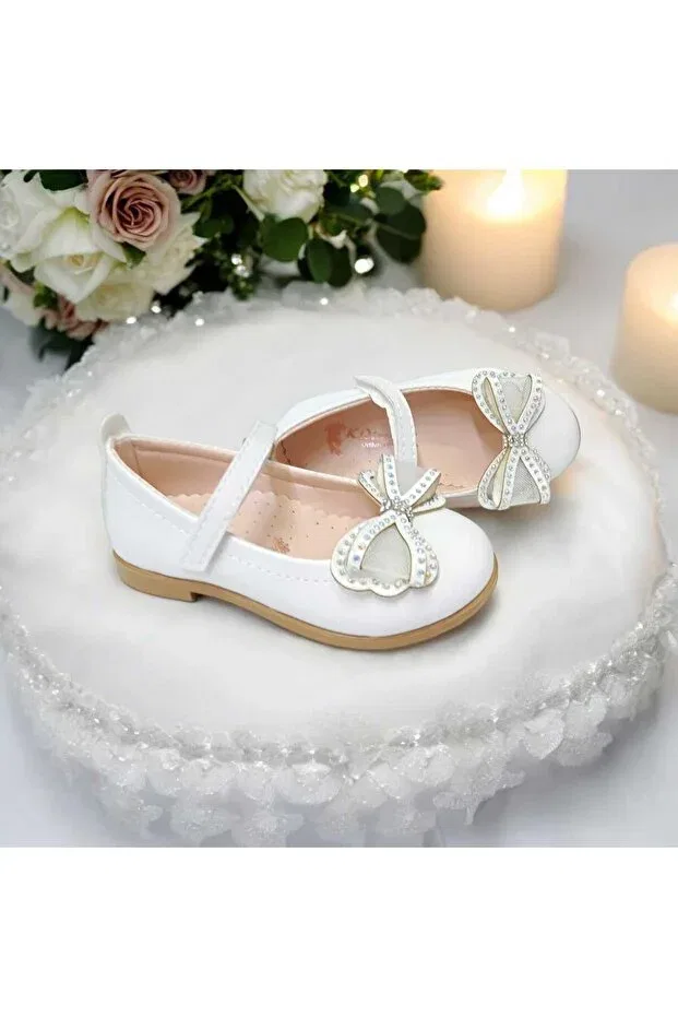 Детские балетки для девочек с ортопедической стелькой Patik Bebe, White — фото 4