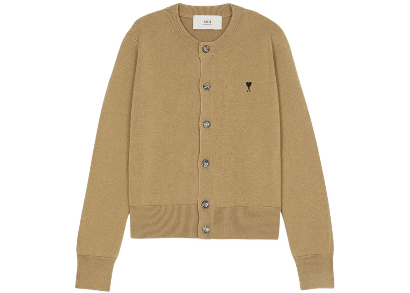 Женский кардиган с длинным рукавом Sweater Ami Paris, Camel