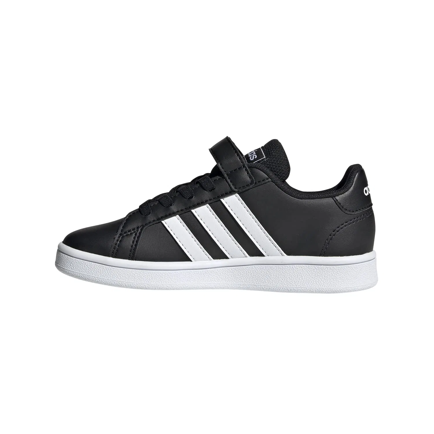 Детские кроссовки для мальчиков с закрытым носком Grand Court Adidas, Black White — фото 3