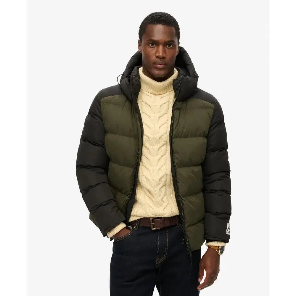 Женская куртка с капюшоном Colour Block Superdry, Schwarz — фото 3