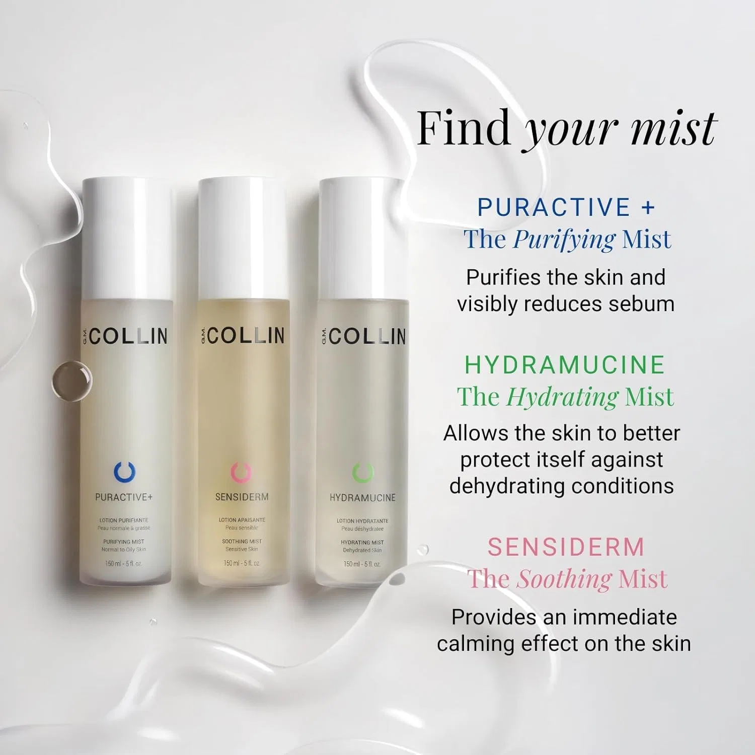 Лосьон-мист для лица Puractive+ Purifying Mist, G.M. COLLIN, 147.87 мл, Aloe Vera — фото 3
