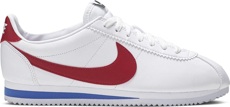 Кроссовки Nike Wmns Classic Cortez Leather 'White Red', белый - фото