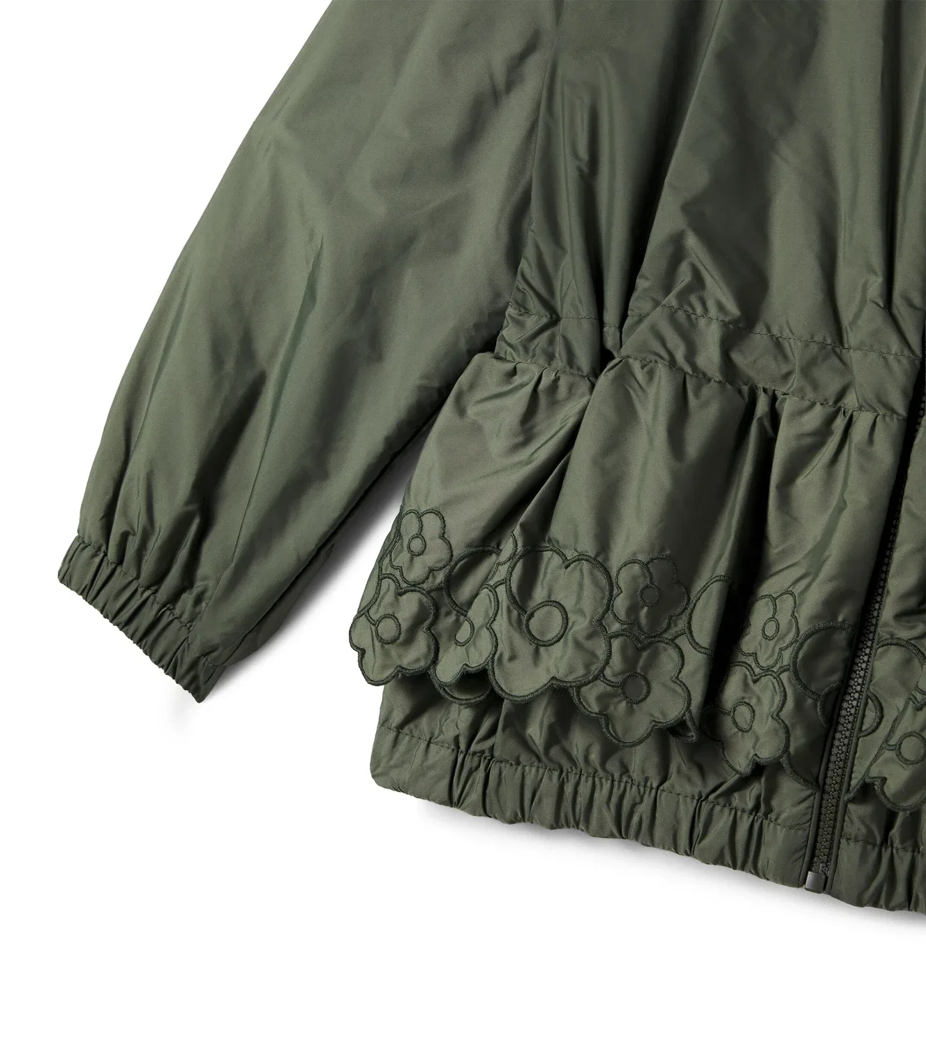 Легкая куртка с капюшоном Manolya Moncler Enfant, зеленый — фото 3