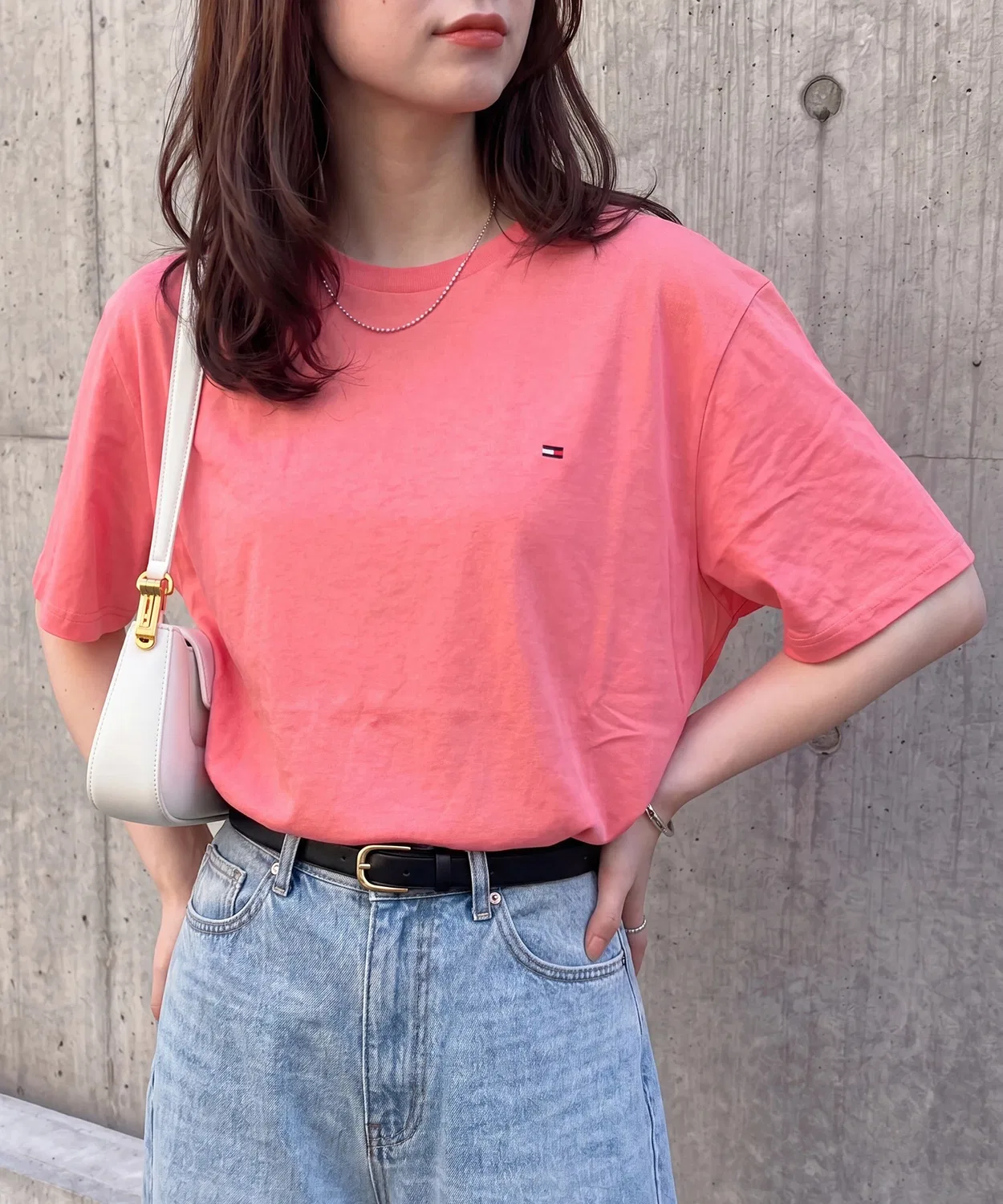 Мужская футболка с флаг-логотипом TOMMY HILFIGER Core Flag Crew Neck, Pink
