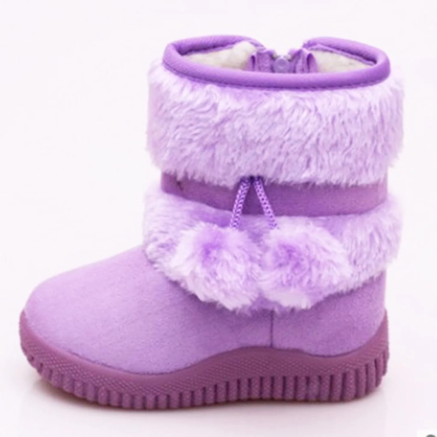 Детские зимние сапоги для девочек с меховой подкладкой TXGMNA, Purple — фото 2