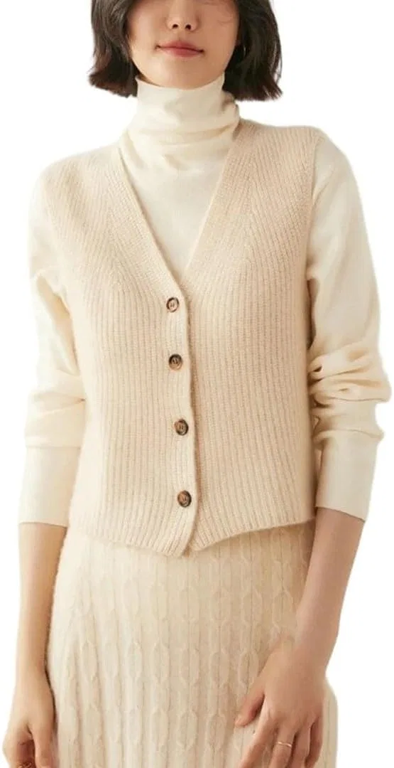 Женский жилет без рукавов, кашемировый, Middle Gray Vest