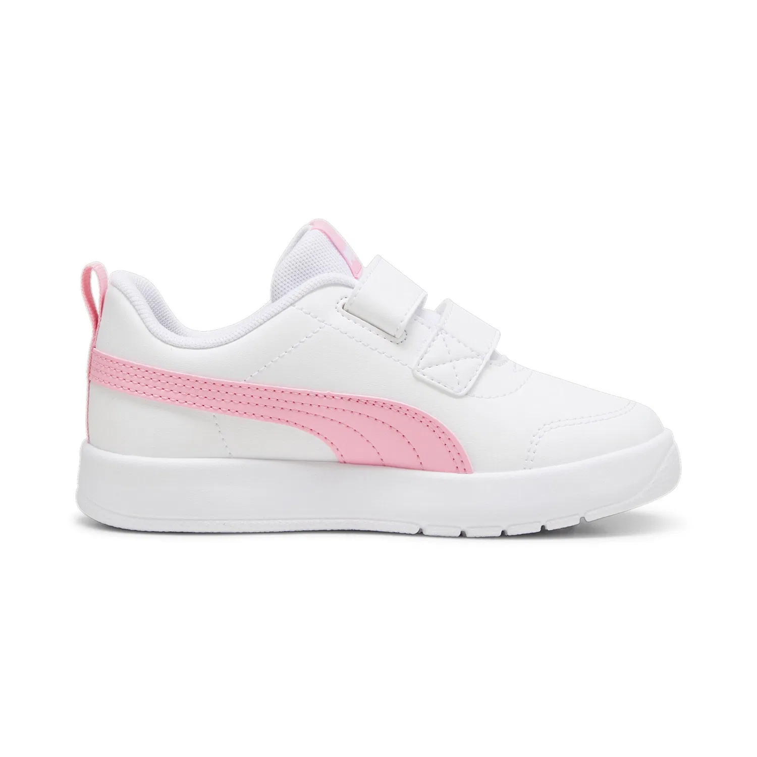 Детские спортивные кроссовки для активных игр Courtflex v3 PUMA, White/Pink Lilac — фото 3
