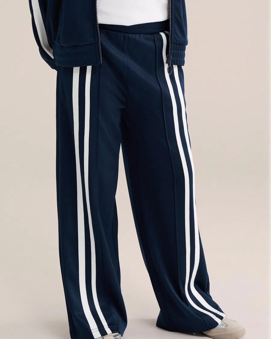 Широкие брюки WE Fashion темно-синего цвета — фото 2