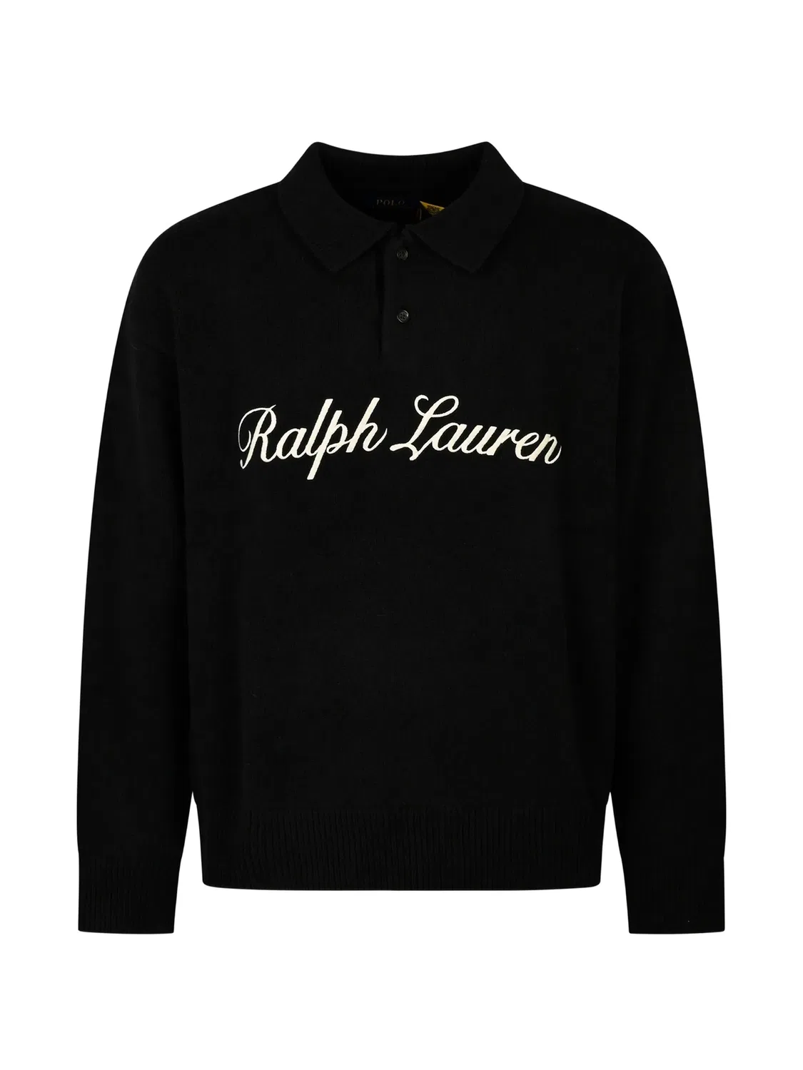 Polo Ralph Lauren Джемпер с воротником поло из шерсти черный