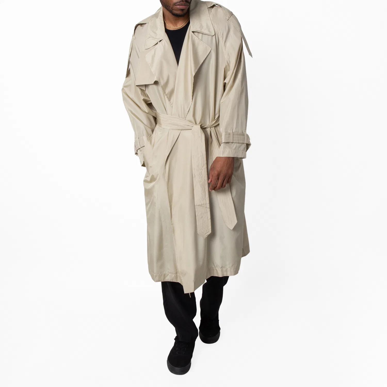 Плащ из шёлка с поясом Long Silk Belted Trench Coat Burberry, Beige