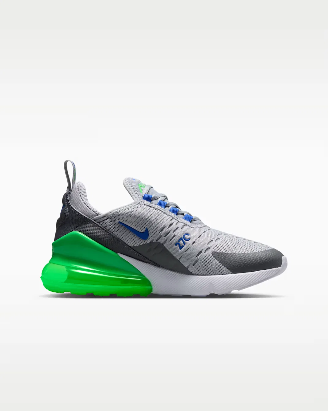 Кроссовки для детей постарше Nike Air Max 270, Wolf Grey/Smoke Grey/Green Spark/Racer Blue — фото 3