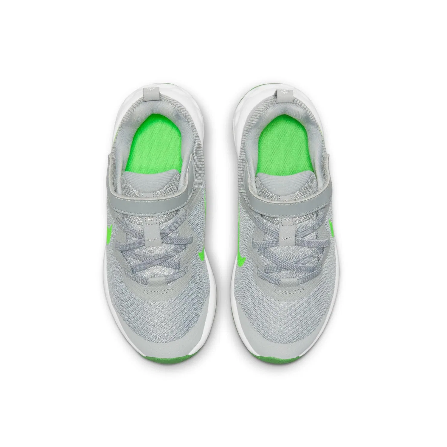 Детские кроссовки для мальчиков с закрытым носком Revolution 6 NIKE, Grey Light Green Grey Strike Dark Smoke Grey — фото 3
