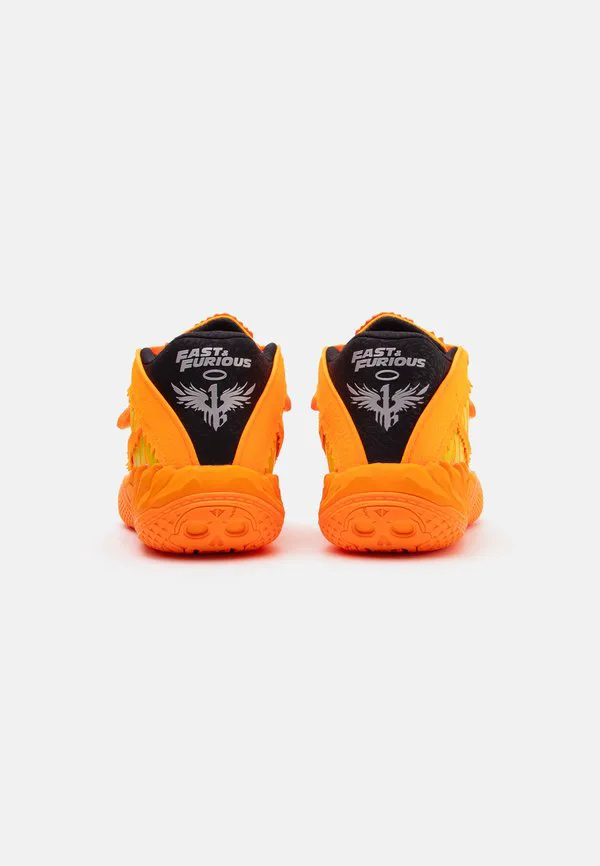 Баскетбольные кроссовки mb05 collab jr унисекс Puma, Heat Fire/Lux Lime — фото 3