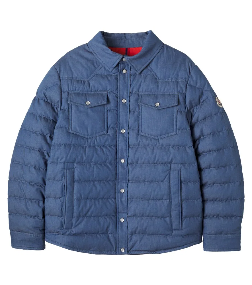 Хлопковая куртка Тириол Moncler Enfant, синий