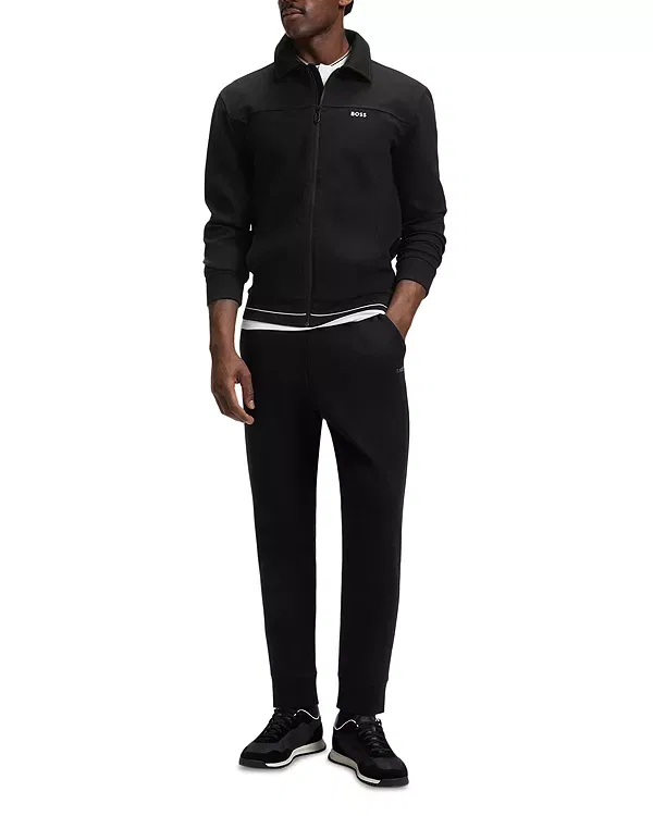 Мужская куртка с длинным рукавом Logo Member Full Zip Jacket Boss, черный — фото 2