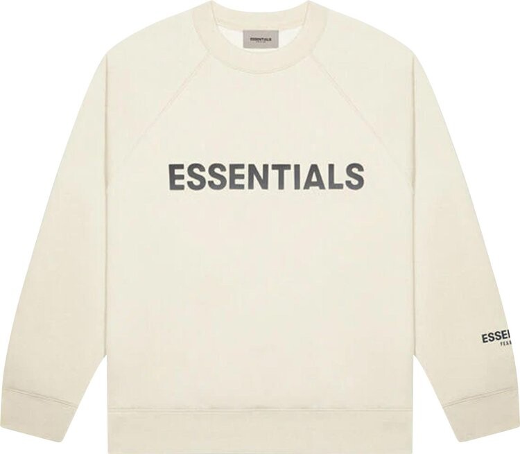 Толстовка Fear of God Essentials Crewneck Sweatshirt 'Cream', кремовый — фото 2