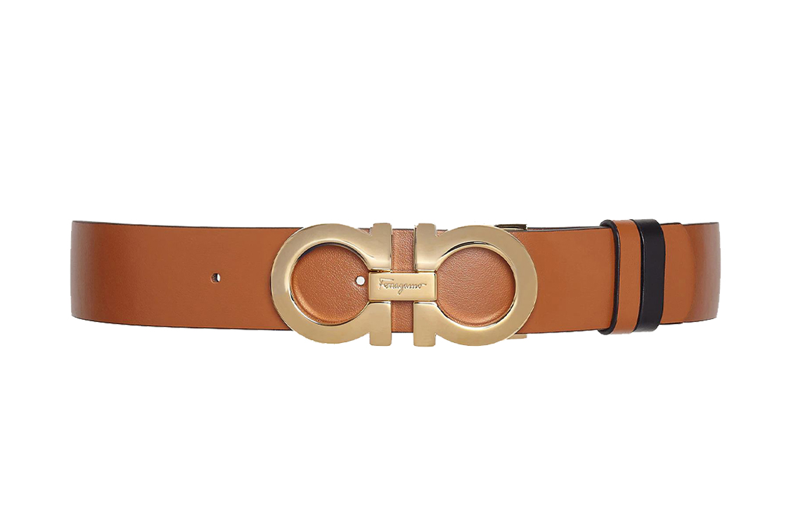 

Ferragamo Ганчини кожаный ремень женский 3.5 см, Brown