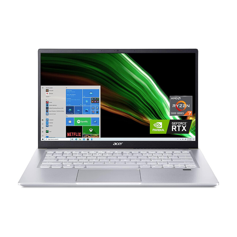 

Ноутбук Acer Swift X, 14'', 16 Гб/512 Гб, R7-5800U, RTX 3050Ti, бело-золотой, английская клавиатура