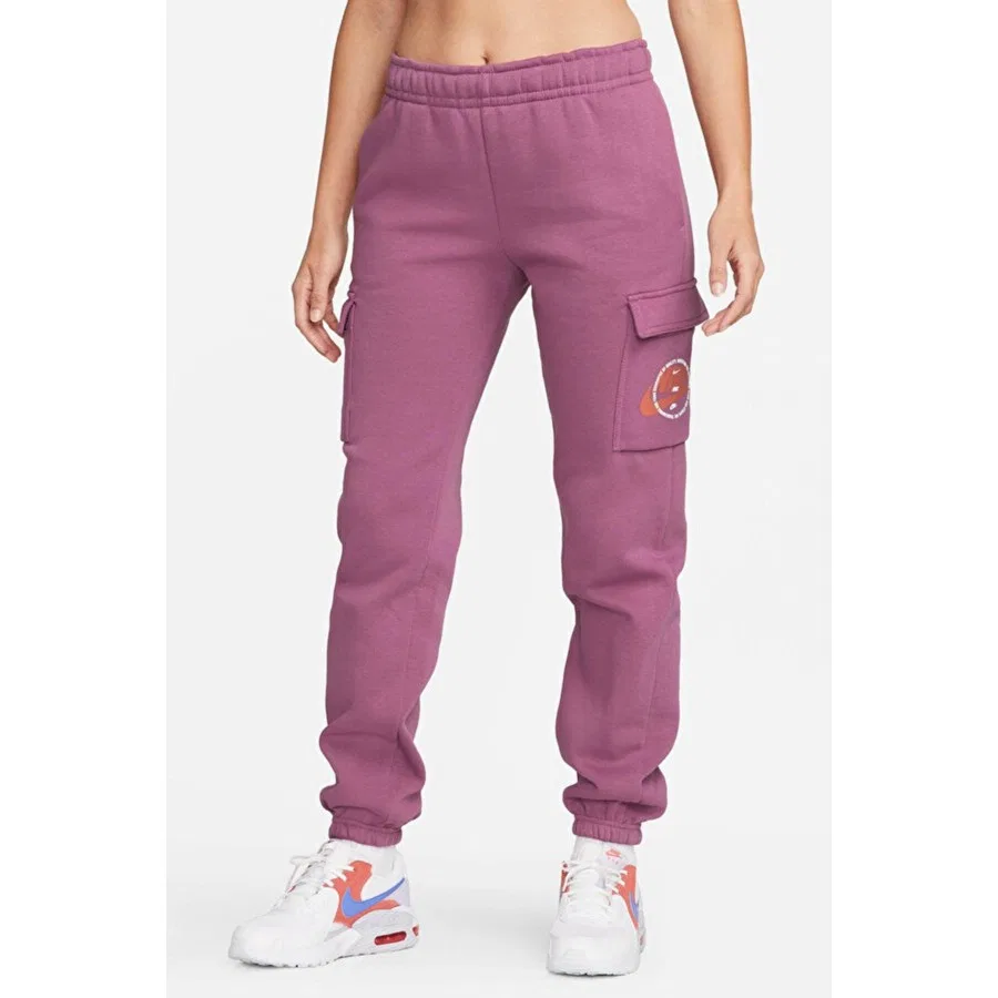 Спортивные брюки с флисом и карго-карманами Nike Sportswear Graphic Fleece Cargo, Фиолетовый — фото 2