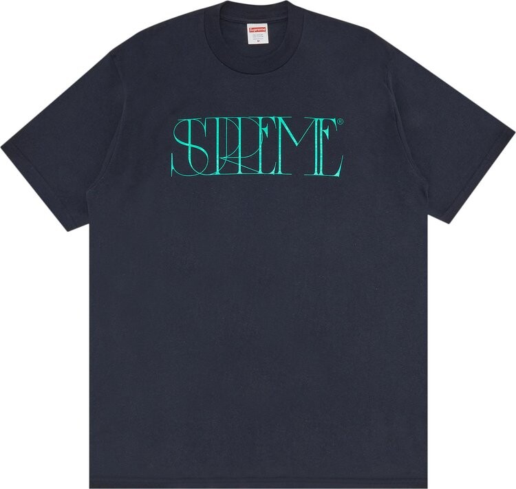 

Футболка Supreme Trademark Tee 'Navy', синий